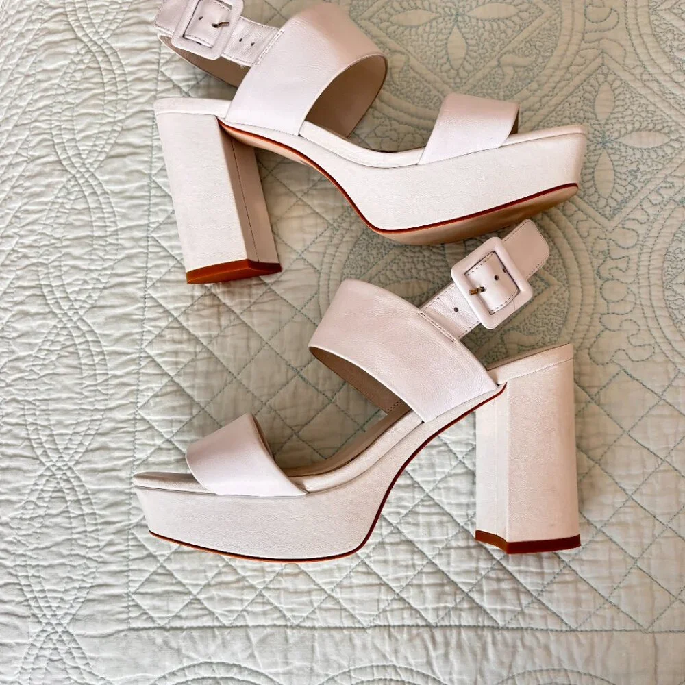 White Platform Heels - Jeffrey Campbell - Picture 3 of 9